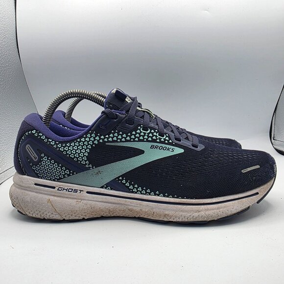 Brooks Ghost 14 Womens Size 10 Purple Peacoat Yucca Athletic Shoes Running - Picture 12 of 14